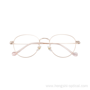 Wholesale Fashion Light Customized Classic Round Metal Eyeglass For Males And Famales